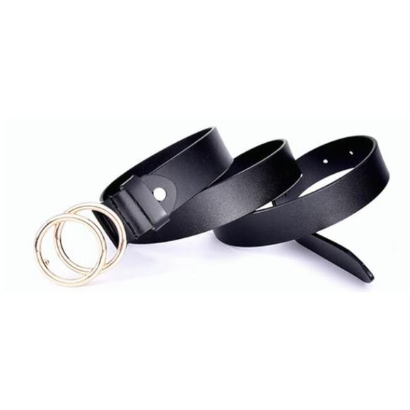 Talleffort Women's Genuine Leather Belt with Double OO  Emblem Size Small - New - Picture 2 of 10